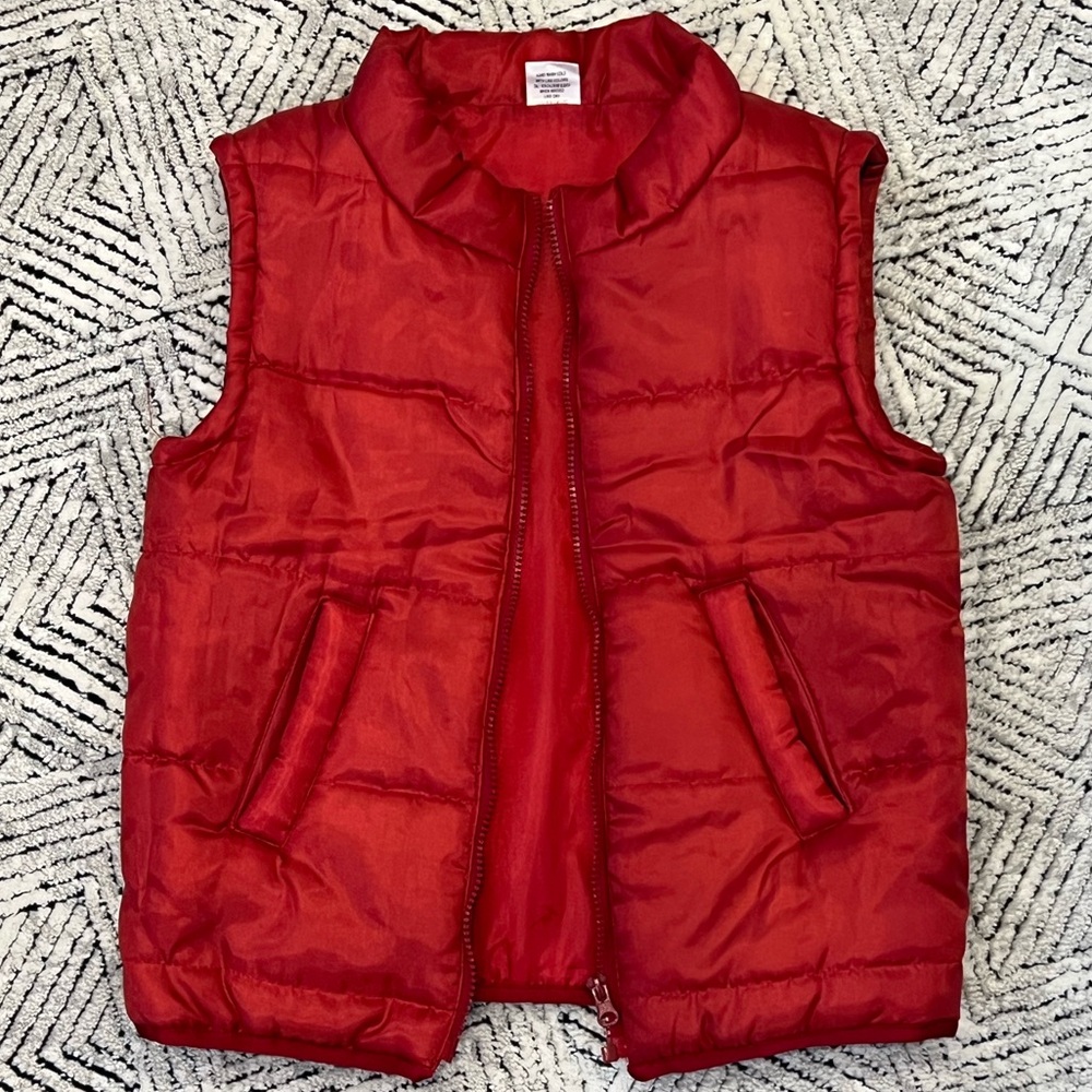 Cozy Red Puffer Vest